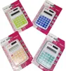 888 Mini portable fashion calculator for students, color cute cartoon type different colors Office & School Supplies