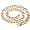 Heren 13 / 15mm dikke ketting ketting mode zilver goud 316L stainleteel link Cubaanse stoeprand ketting voor mannen nek sieraden x0509