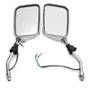 10mm Pair Motorcycle Rearview Side Chrome Mirrors And Turn Signal Indicator Light Amber9901834