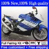 Kropp + Tankskydd för BMW K1200 S K 1200 S K1200S K1200-S 05-10 Bodywork 4No.0 K-1200S 05 06 07 08 09 10 K 1200S 2005 2007 2008 2008 2009 2010 Full Fairing Kit Black Factory Blue