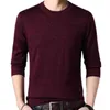 2021 novo casual fino listrado malha sólida puxar camisola homens vestir jersey mensluxury pulôver masculinos masculinos modas 93060 Y0907