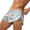 Calcinha do Homem Underwear Boxers Respirável Homme Boxer Pijamas Lateral Split Cabecimentos Sólidos Tronco De Tronco Confortável Sleepwear H1214