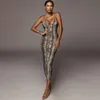 Серпантина горячая 2021 летняя женская одежда слинг без рукавов V-образным вырезом платье мода MIDI юбка