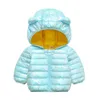 Vinter babyrockar spädbarn pojkar tjejer jackor för barn höst ytterkläder mode ljusa hoodedrockar nyfödda toddler snöar h0909