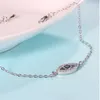 Blue Evil Eye Charm Bracelet Crystal Zircon Link Chain Bracelets Fashion Vintage Bangles for Women Girls Statement Iced Out Rhines9492119