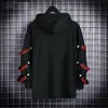 HOUZHOU otoño hombres sudadera con capucha Casual negro sudaderas con capucha Tops Techwear Hip Hop Harajuku Patchwork japonés Streetwear hombres Y211122