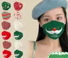 Christmas printing Mask Non-woven Fabric 3d Stereo Disposable Red Snowflake Reindeer Bearded Design FHH21-824