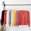 Kvinnor Tjock Strikkad Cardigan Koreansk Varm Långärmad Solid Knitwear Jumper Vinter Fashion Streetwear Sweater Outwear 210419