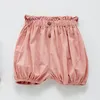 Casual zomer kinderen baby meisjes losse lantaarn shorts kinderkleding pure kleur kinderen korte broek 210429