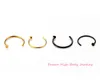 Medical Titanium Hoop Nose Rings Piercing Steel Black Gold Rainbow 20G 18G 100pcs Whole Body Jewelry