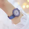 Women Watches luxury brand Zegarek Damski waterproof Diamond Ladies Wrist Watch Blue Female Wristwatches reloj mujer 210527