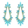 Boucles d'oreilles pendantes irrégulières géométriques en strass de luxe pour femmes accessoires de bijoux en cristal brillant