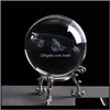 Decorative Objects Figurines Aents Decor Garden Drop Delivery 2021 6Cm Laser Engraved Solar System Ball 3D Miniature Planets Model Sphere G