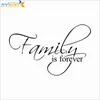 Family is forever home decor creative quote wall decals 8068 decorative adesivo de parede removable vinyl wall stickers 210420
