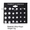 Hoop Huggie Kolczyki Zestaw Dla Kobiet Kryształ Symulowane Pearl Mężczyźni Moda Biżuteria Akcesoria Piercing Ball Stud Kolczyk