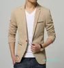İlkbahar ve Sonbahar Yeni Erkek İnce Fit Moda Pamuklu Blazer Suit Ceket Erkek Blazers Erkek Ceket Gelinlik