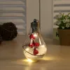 NEWChristmas Plastic Transparent Led Bulb Ball Xmas Tree Decoration Ornament Bulbs Balls With Light Festival Decor Hanging Ornaments LLE9085