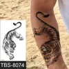 Fałszywe Tatoo Wodoodporne tatuaże Bady Sztuka dla Kobiet Sexy Tymczasowe Tatuaos Dragon Tiger Phoenix Wolf Zwierzęta Tatuaos Naklejki