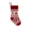 Jul akryl stickade strumpor röd grön vit grå stickning strumpor xmas träd hängande present sock fest godis strumpor wy1425