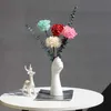 WG Ins Nordic керамическая ваза украшения дома дизайн растений горшок поддельных цветов в вазе орнамент гостиной офис гидропонный декор 210623
