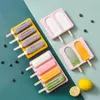 Baking Moulds Simple Popsicle Silicone Mold Household Ice Cream Set Practical Cube Tray DIY Handmade Tool Candy Bar189F