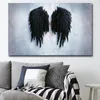 Black Angel Wings Canvas Painting Large Size Wall Picture Art Work Decorazione della casa Poster da parete Stampa Cuadros Decoracion