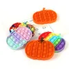 Forma di zucca di Halloween Push Fidget Toys Bambini Kawaii Kids Antistress Bubble Desktop Decompression Educational Gift