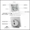 Other Bath & Toilet Supplies Home Garden Shower Wall Stand Clock Creative Digital Waterproof Humidity Temperature Timer Drop Delivery 2021 I