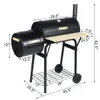 Stor bärbar BBQ Grill kolgrill Utomhus Rostfritt Stål BBQ Grill Camping Picnic Barbecue Spis lämplig för 5-10 personer 210724