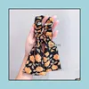 Pony Tails Holder Jewelry Jewelryfloral Ribbon Rope Scrunchies For Women Large Intestine Tie Rubber Band Hair Aessories Drop Delivery 2021 F