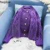 Autumn Style Round Neck Single Breasted Ladies Sweater Cardigan Loose Casual Knit Jacket Women 1F368 210422