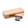 Custom LOGO Wooden Swivel Stick USB 20 memory flash pen drives 64G 128G 32G 8G 16G 1G6496318