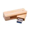 شعار مخصص خشبي دوارة عصا USB 20 ذاكرة فلاش قلم محركات 64G 128G 32G 8G 16G 1G6800608