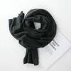 Berets Vinter Scarf Kvinnor Varm Foulard Solid Scarves Fashion Casual Scarfs Gray22