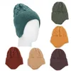 Fashion Solid Winter Hats Women Winter Knit Beanies Hat Female Ear Protection Skullies Hat Warm Thick Riding Cap dd726