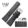 Rolamy 28mm Waterproof Silicone Rubber Replacement Wrist Watch Band Strap Belt with Silver Black Clasp for Seven Friday H0915