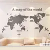 World Map Acrylic 3D Solid Crystal Bedroom Wall With Living Room Classroom Stickers Office Decoration Ideas 211229