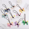 Końskie Tassels Keychain PU Leather Pony Charm Wisiorek Dla Kobiet Torba Torebka Plecak Ornament Key Chain Auto Car Dekoracja