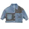 Jacken Frühling Herbst Kinder Freizeitjacke Mädchen Jeans Mäntel Kleine Jungen Leopard Patchwork Denim Oberbekleidung Kostüm 12M-9Y CL684