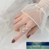 925女性の結婚式のジュエリーバレンタインデーのギフトのための925スターリングシルバーの蝶調節可能なリング