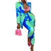 2021 Nowe Kobiety Blazer + Spodnie Zestawy Dwuczęściowe Wiosna Jesień Moda Work Pant Garnitury Ol Single Breasted Kurtka Formalny garnitur