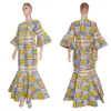 HD Robe Cire Africain Femme Ankara Maxi Robes Mode Nigériane Dashiki Dames Vêtements Robe Élégante Femmes Pour La Fête De Mariage 210408