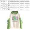 Sweat à capuche dinosaure Mode Splice Imprimer Sweat-shirt Tops Casual Manches longues Kawaii Vêtements Ropa Mujer 210809