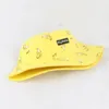 Panama emmer hoed mannen vrouwen zomer emmer pet bananen print gele hoeden bob caps hiphop gorros vissersvisser hat4489823