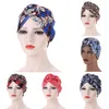 Floral Printing Ladies Turban Bonnet Top Knot Inner Hijab Caps Afrikansk Twist Headwrap Kvinnor Head Wraps Indien Hat Hijabs Cap 2021