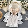 Summer Women White Lace Party Mini Bacaless Ruffle Bow Sexy Krótki Night Club Wrap Sukienka 210415