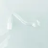 Clear 10mm Male Joint Thick Pyrex Glass Oil Burner Pipe Tobacco Bent Bowl Hookahs Adapter Bong Pipes Smoking Shisha Tube Smoke Pipe Nail Burning Jumbo Accessories