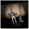 Power Stainless steel bodybuilder necklace ancient silver man dumbbell pendant necklaces with chain hip hop jewelry will and sandy