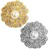 Pins, broches Koreaanse luxe roos bloem 2021 Crystal Pearl gold broche bruids boeket vrouwen bruiloft sieraden