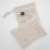 Borsa per sapone in lino di cotone tipo bocca a fascio 9 * 14 cm protezione ambientale saponi fatti a mano borse per borse in rete schiumosa